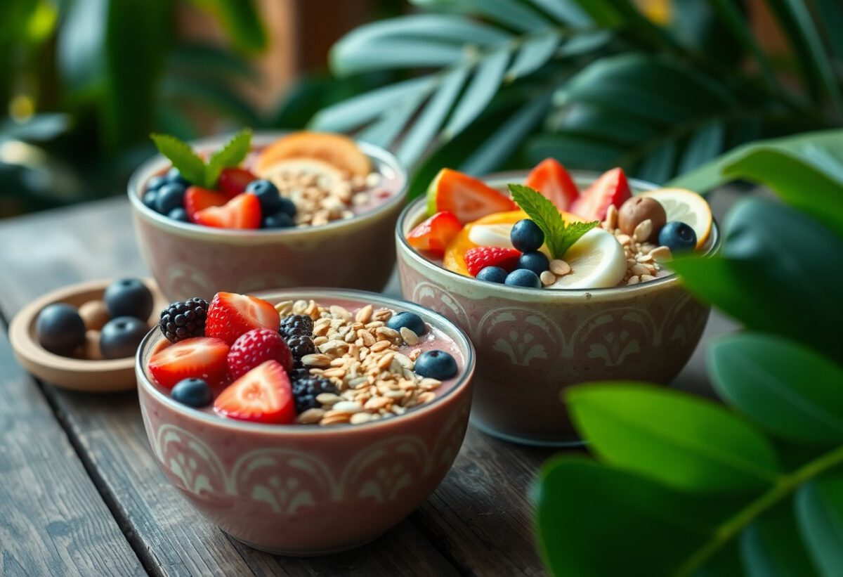 Gezonde smoothie bowls – kleurrijke en voedzame ontbijtideeën