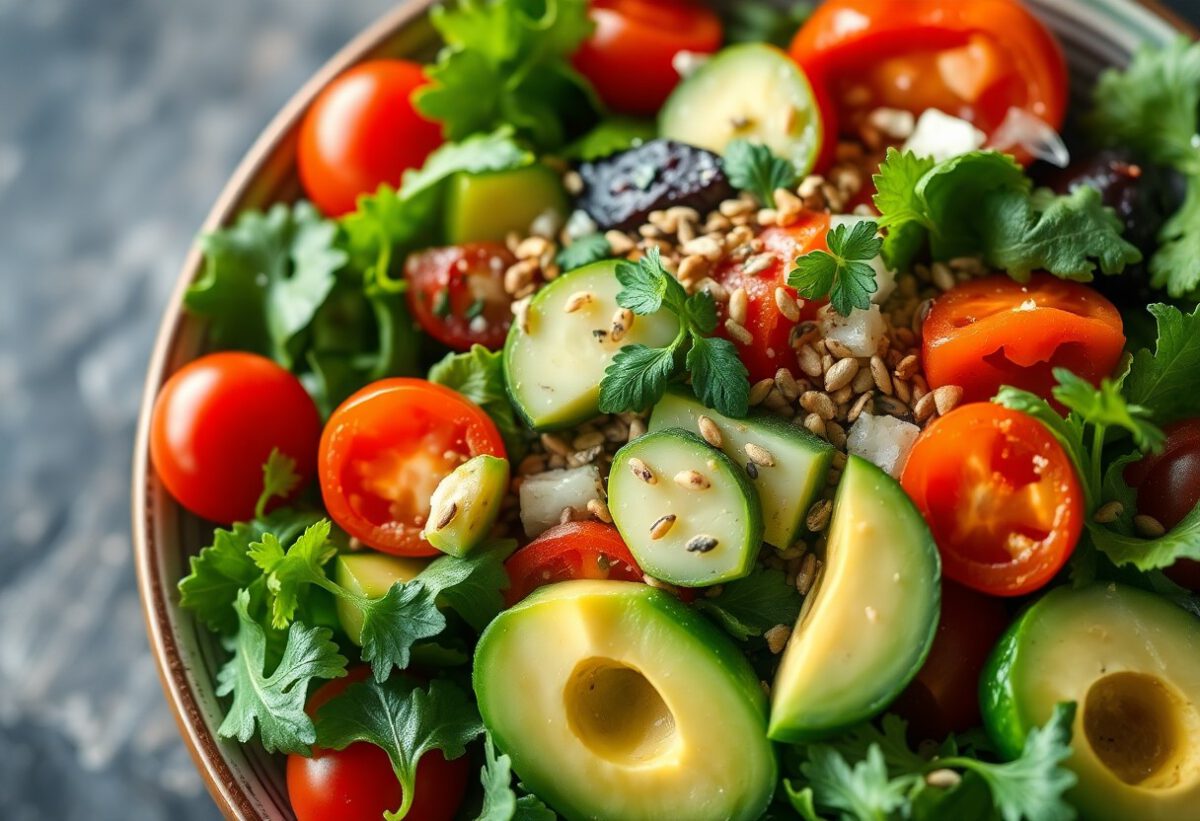 Kleurrijke salades vol vitaminen en smaak